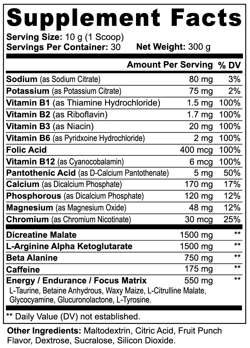 FOMO Fuel π Pre-Market Powder πͺ (Fruit Punch)